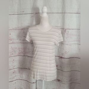 Vince Pima Cotton Stripe T-Shirt Size Medium